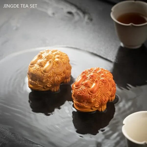 Mini Resin Color changing Tea Pet Qilin - Image 6