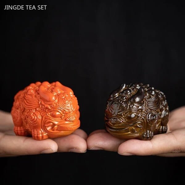 Mini Resin Color changing Tea Pet Qilin - Image 3