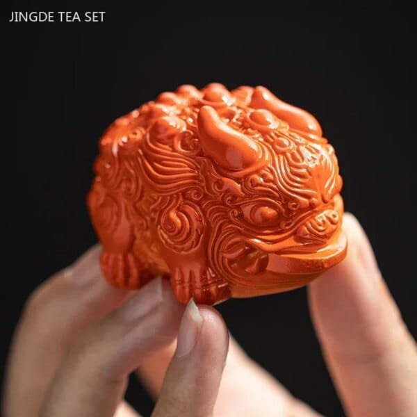 Mini Resin Color changing Tea Pet Qilin - Image 2