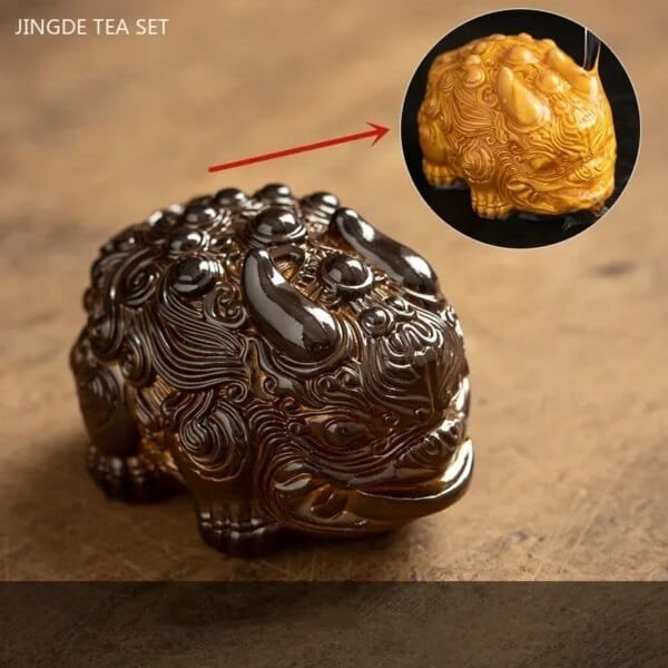 Mini Resin Color changing Tea Pet Qilin