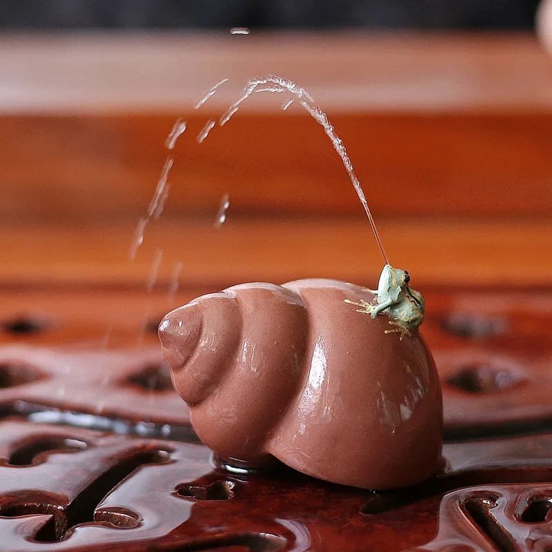 Chinese Purple Clay Tea Pets Tools Small Frog Figurines, Cute Kung Fu Tea Accessories Crafts for Home/Car Decoration