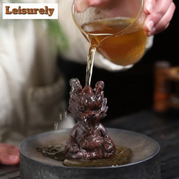 Handmade Yixing Purple Clay Dragon Tea Pet - Image 5