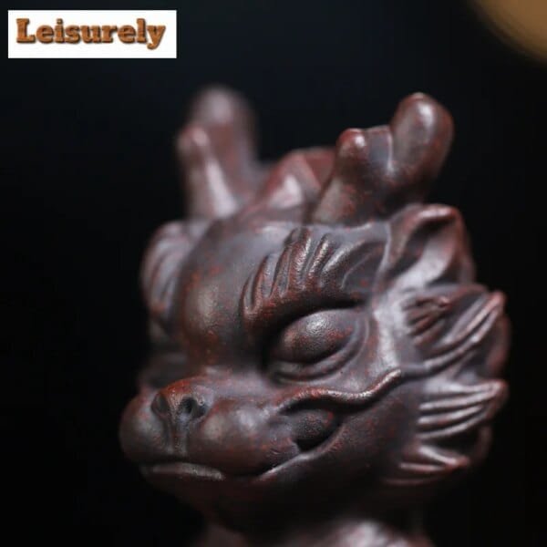 Handmade Yixing Purple Clay Dragon Tea Pet - Image 3