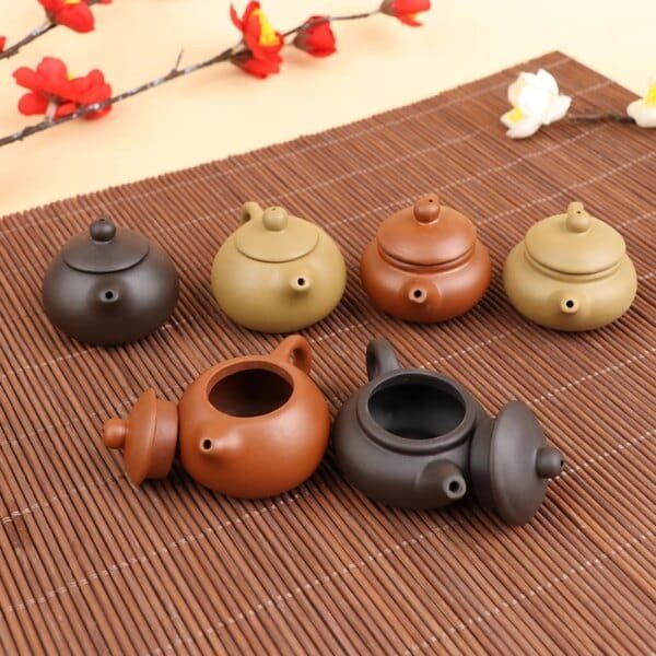 Purple Clay Mini Teapot Cute Tea Pet