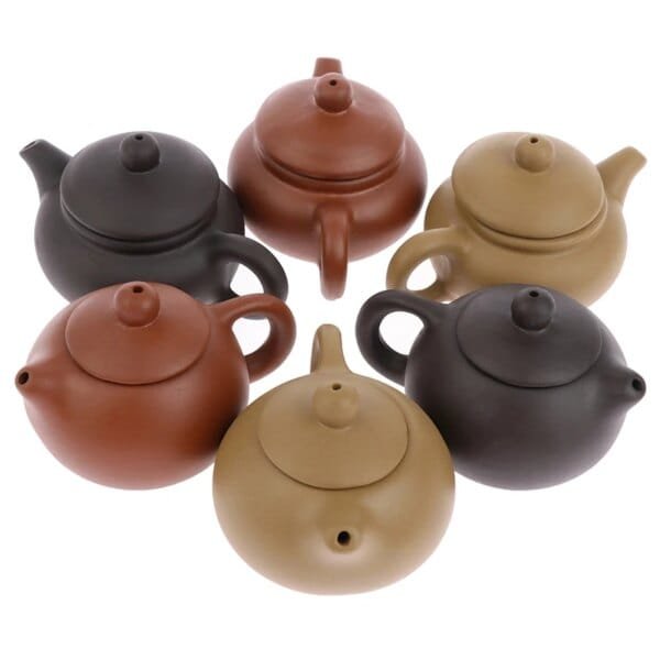 Purple Clay Mini Teapot Cute Tea Pet - Image 6