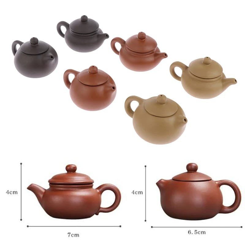 1Pc Purple Clay Finger Teapot Tea Pet Pocket Tea Set Ornaments Tea Decoration