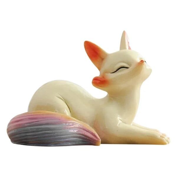 Color changing  Cute Fox Tea Pet Home Decoration Resin - Image 4
