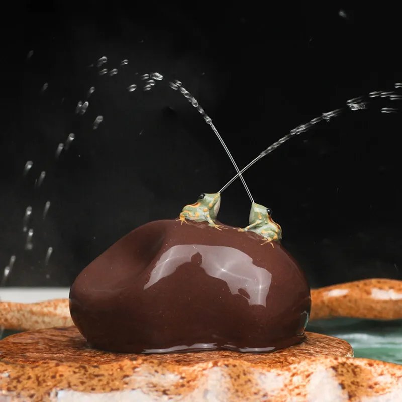 Water Spray Frog Tea Pet Yixing Purple Sand Tea Pet Water Spray Frog Cute Tea Set Ornaments Tea Set Accessories Ornaments Gifts