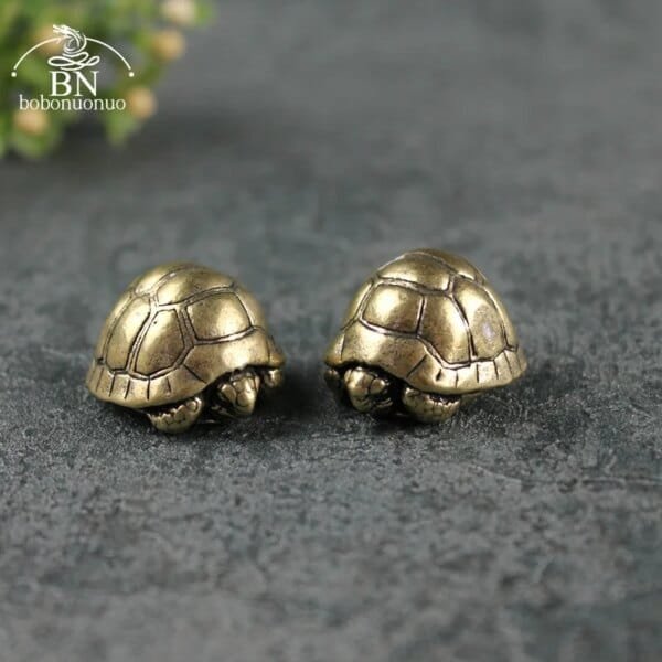 Ball Shape Turtle Tea Pet Antique Metal Brass