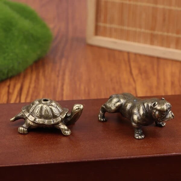 Elephant & Turtle & Dog Figurines Tea Pet Table Ornament - Image 5