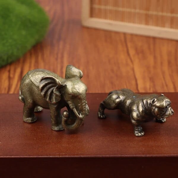 Elephant & Turtle & Dog Figurines Tea Pet Table Ornament - Image 3