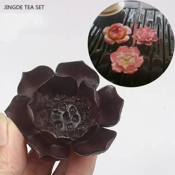 Chinese Ceramic Flower Color changing Tea Pet