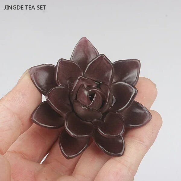 Chinese Ceramic Flower Color changing Tea Pet - Image 3