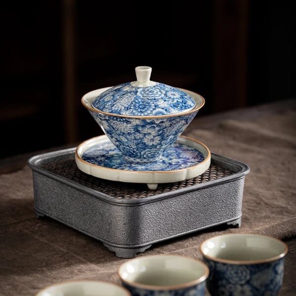 Retro Ru Kiln Tea Tureen Ceramic Sancai Cover Bowl Tea Maker Gaiwan Can Raise Kung Fu Teaware - Image 6