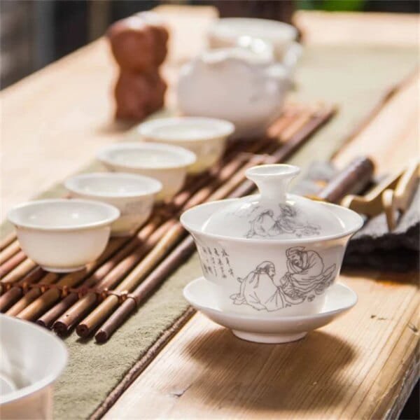 Elegant Chinese Traditional Gaiwan, Ceramic Teapot, Bowl with Lid, S/05 ER Kung Fu, Standard Tea Cup, Direct Shipping - Image 4