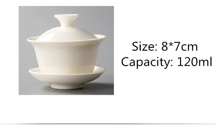 Elegant Chinese Traditional Gaiwan, Ceramic Teapot, Bowl with Lid, S/05 ER Kung Fu, Standard Tea Cup, Direct Shipping