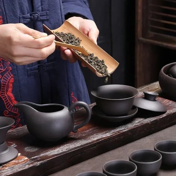 Purple Clay Chinese Kung Fu Tea Set Yixing Teapot Handmade Tea Pot Cup Zisha Gaiwan Tea Kettles Ceremony Drinkware Teaware Set - Image 3