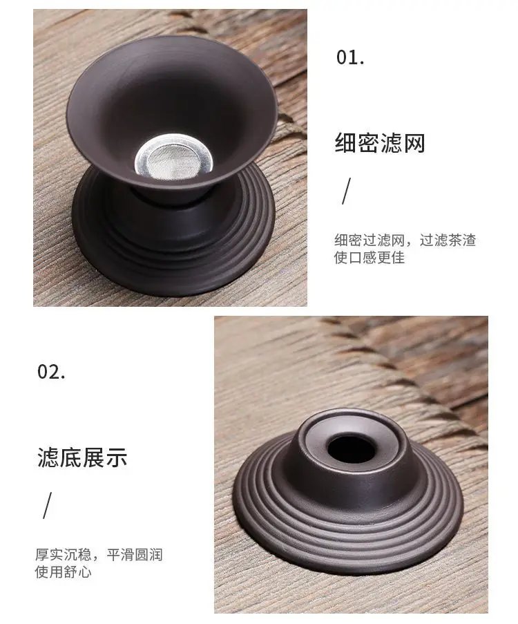 Purple Clay Chinese Kung Fu Tea Set Yixing Teapot Handmade Tea Pot Cup Zisha Gaiwan Tea Kettles Ceremony Drinkware Teaware Set