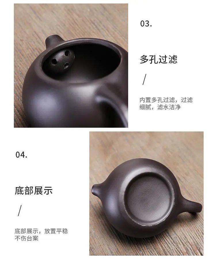 Purple Clay Chinese Kung Fu Tea Set Yixing Teapot Handmade Tea Pot Cup Zisha Gaiwan Tea Kettles Ceremony Drinkware Teaware Set