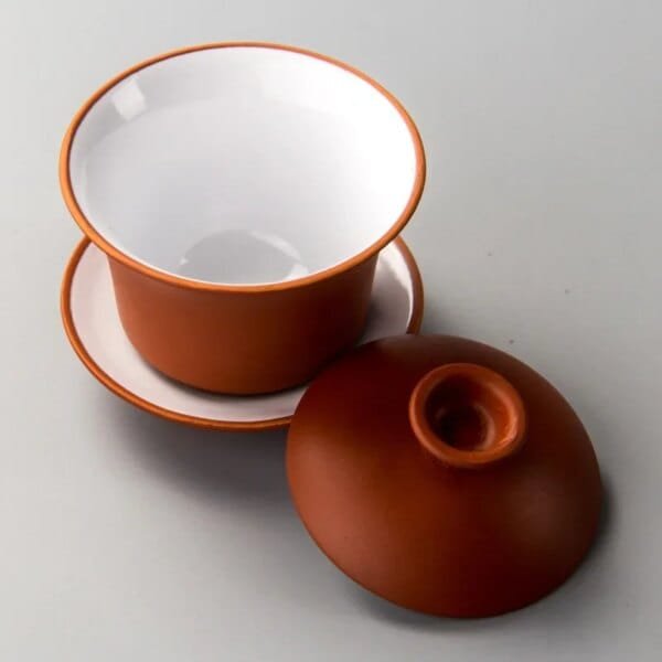 Purple Clay Gaiwan Teaset Elegant Gaiwan Chinese Tea Cup Teaware tureen lid bowl saucer tea brew tea cup - Image 2