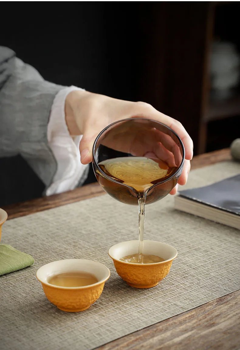 Customize Chinese Tea Set Ceramic Portable Teapot Set Travel Gaiwan Tea Cups of Tea Ceremony Accessories One Pot Two Cup Suit