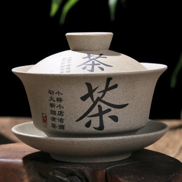 Chinese Peony Clay Gaiwan Tea Cup Classical Gaiwan Traditional Handmade Tea Set Cup - Image 4