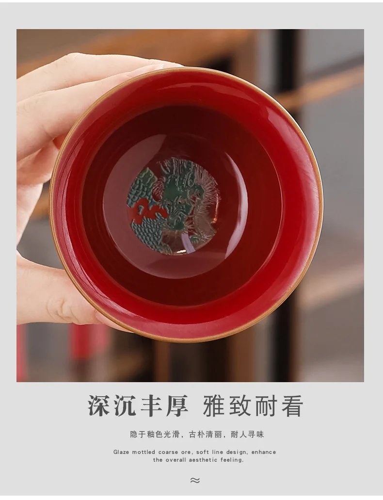 Creative Retro Ceramic Gaiwan Set Tea Cup Bowls Chinese Color Enamel Teacups Porcelain Kung Fu Teaware Sancai Tea Tureen