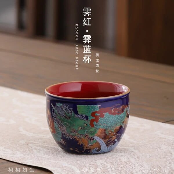 Creative Retro Ceramic Gaiwan Set Tea Cup Bowls Chinese Color Enamel Teacups Porcelain Kung Fu Teaware Sancai Tea Tureen - Image 6