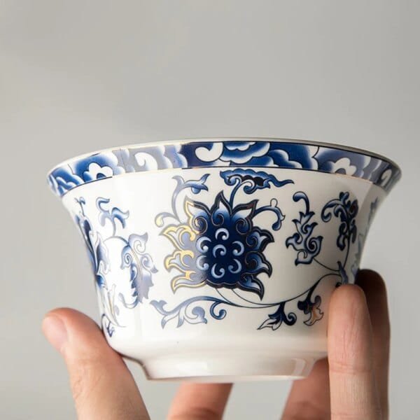 350ml Large Capacity Ceramics Gaiwan Porcelain Gaiwan Tea Cover Bowl Japanese Te Cup Soup Tureen Gai Wan Chinese Tea Cups Puer - Image 4