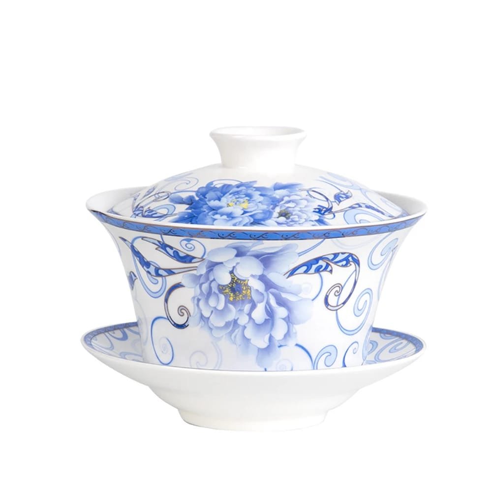 350ml Large Capacity Ceramics Gaiwan Porcelain Gaiwan Tea Cover Bowl Japanese Te Cup Soup Tureen Gai Wan Chinese Tea Cups Puer