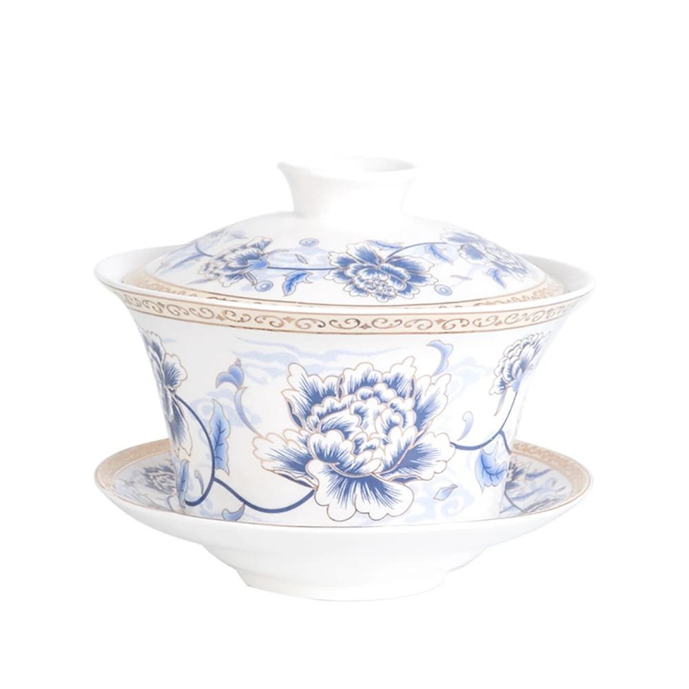 350ml Large Capacity Ceramics Gaiwan Porcelain Gaiwan Tea Cover Bowl Japanese Te Cup Soup Tureen Gai Wan Chinese Tea Cups Puer