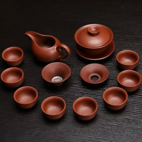 Hot Sale Ceramic Purple Clay Tea Set Kung Fu Pot Infuser Xishi Gaiwan Teapot Serving Cup Teacup Chinese Drinkware High Quality - Image 5