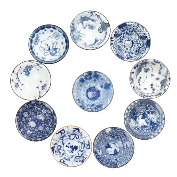 1 PCS Retro Blue and White Porcelain Cone Teacup Anti Scaling Hand-Painted Ceramic Tea Bowl Travel Meditation Cups Tea set - Image 6