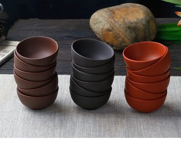 8 Pcs/set Yixing Handmade Purple Clay Teacup Authentic Dahongpao Tea Bowl Travel Portable Pu'er Master Cup Chinese Zisha Tea Set