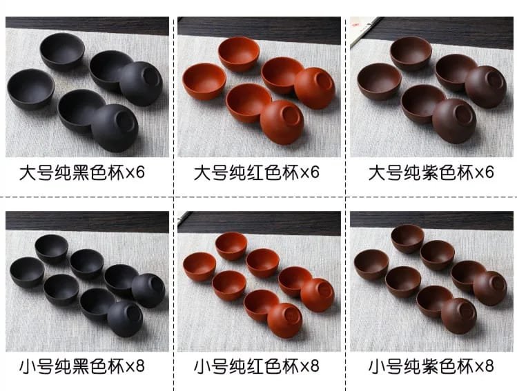 8 Pcs/set Yixing Handmade Purple Clay Teacup Authentic Dahongpao Tea Bowl Travel Portable Pu'er Master Cup Chinese Zisha Tea Set