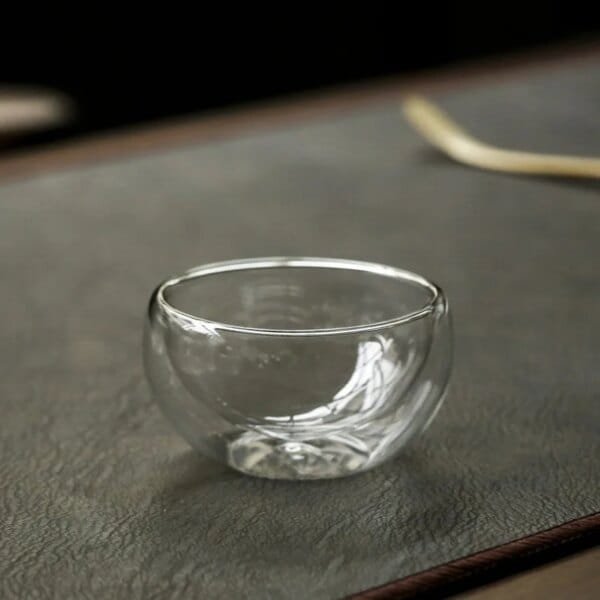 Small Mini Heat Resistant 50 ml Double Wall Transparent Borosilicate Glass Espresso Coffee Hot Gong Fu Kongfu Tea Cup Mug Set - Image 2