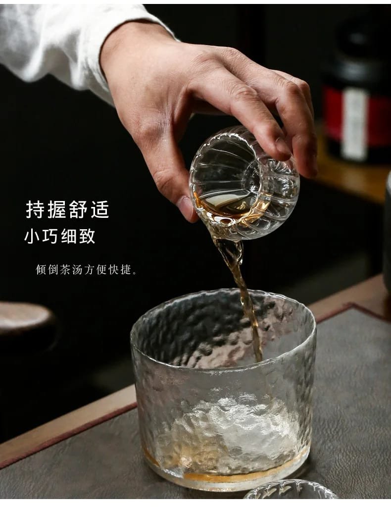 Small Mini Heat Resistant 50 ml Double Wall Transparent Borosilicate Glass Espresso Coffee Hot Gong Fu Kongfu Tea Cup Mug Set