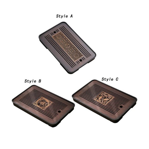 Bamboo Tea Tray with Water Storage, Simple, Tea Set Accessory Kungfu Tea Table, Drainage for Household Office Home - Image 6