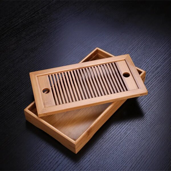 Bamboo Tea Tabl Tray High Quality 25*14*3.5cm Chinese Solid Tea Tray Household Tea Board Chahai /Tea Table WF - Image 4