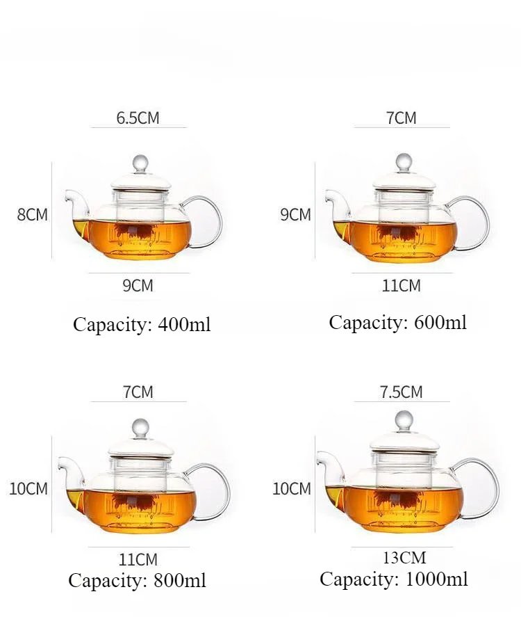400ml/1000ml Heat-resistant Glass Tea Pot Flower Kettle Kung Fu Teawear Set Tea Strainer Infuser Puer Oolong Barley Pot Teaware 400ml/1000ml Heat-resistant Glass Tea Pot Flower Kettle Kung Fu Teawear Set Tea Strainer Infuser Puer Oolong Barley Pot Teaware