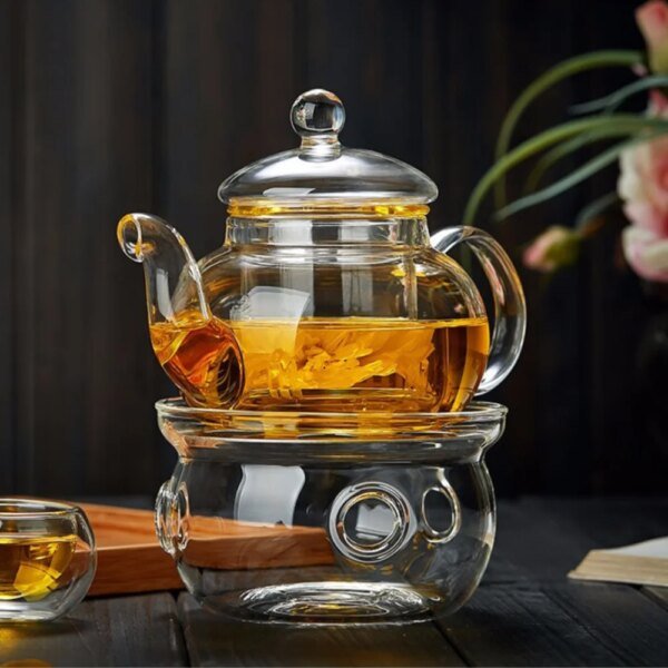 400ml/1000ml Heat-resistant Glass Tea Pot Flower Kettle Kung Fu Teawear Set Tea Strainer Infuser Puer Oolong Barley Pot Teaware - Image 6