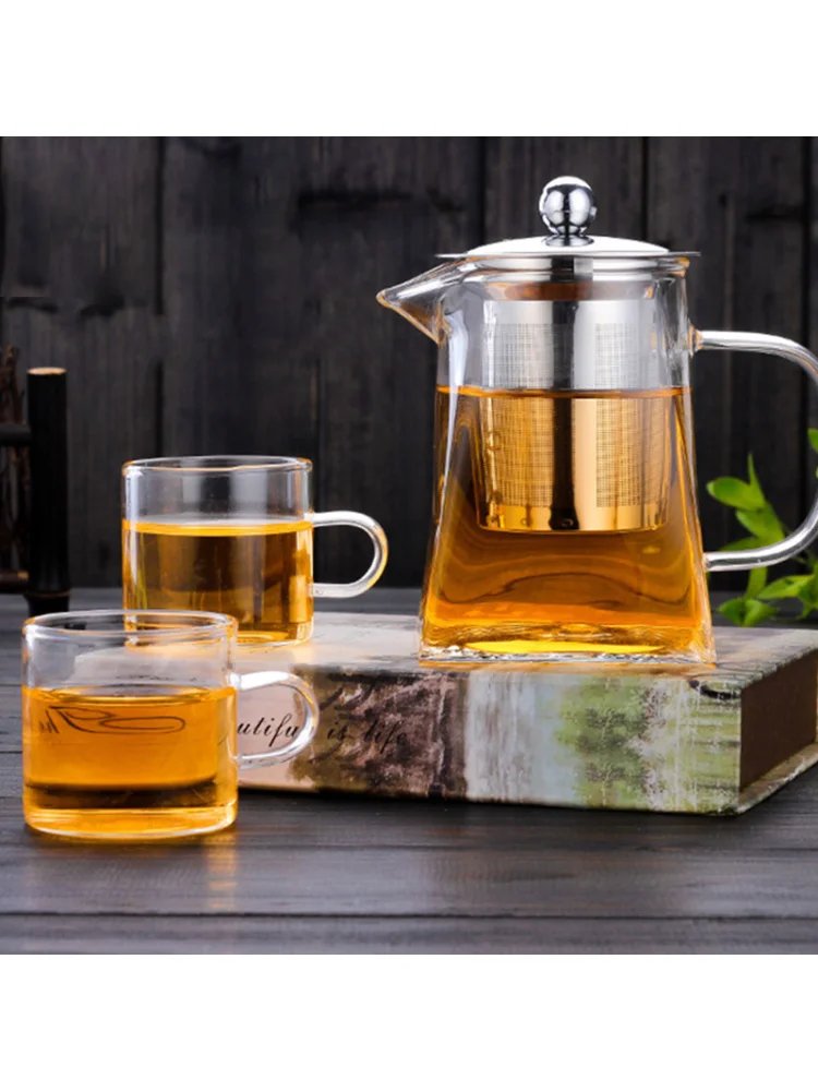 Glass Teapot with Infuser Tea Set Kettle Maker Infusers Jug Teaware Kitchen Dining Bar Home Tea Kit  Glass Teapot  Samovar