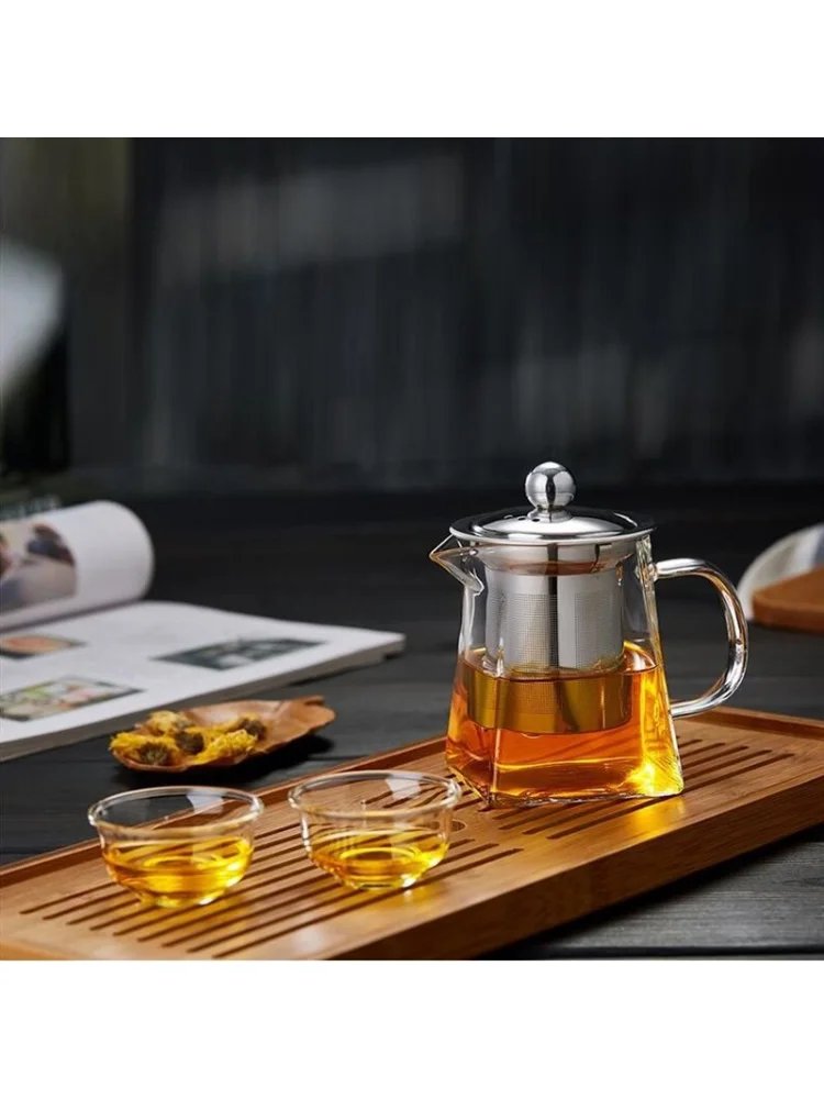 Glass Teapot with Infuser Tea Set Kettle Maker Infusers Jug Teaware Kitchen Dining Bar Home Tea Kit  Glass Teapot  Samovar