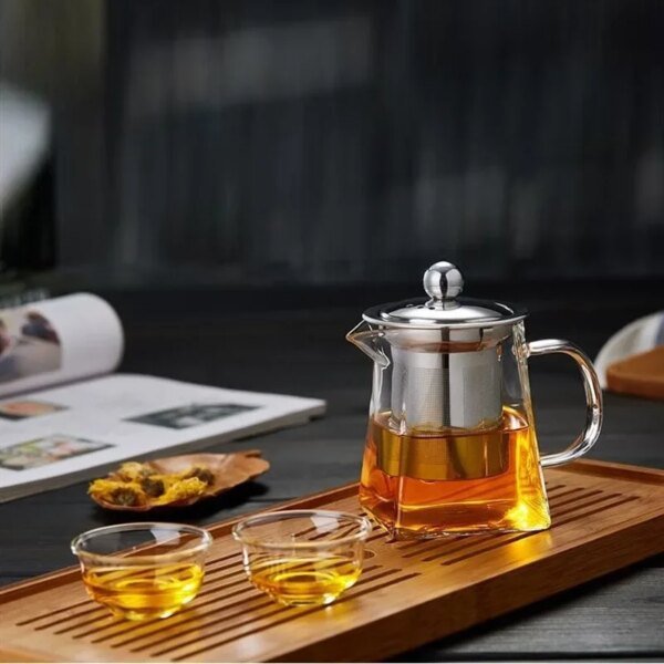 Glass Teapot with Infuser Tea Set Kettle Maker Infusers Jug Teaware Kitchen Dining Bar Home Tea Kit  Glass Teapot  Samovar - Image 4