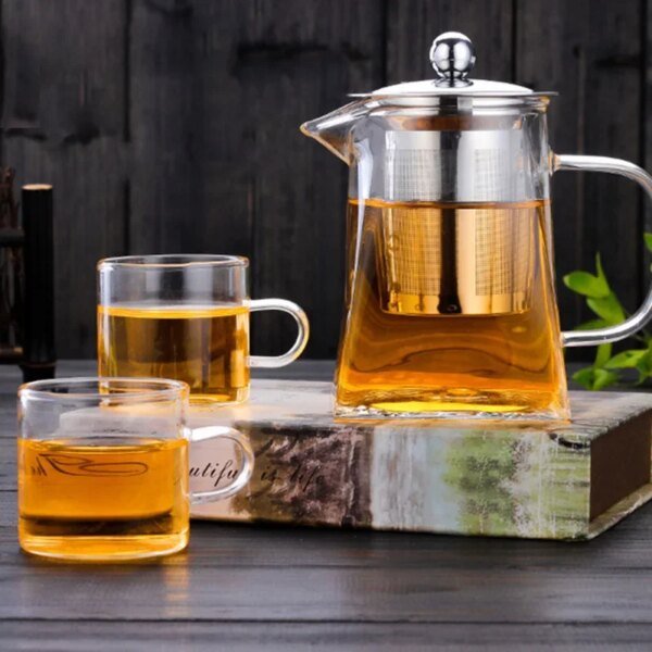 Glass Teapot with Infuser Tea Set Kettle Maker Infusers Jug Teaware Kitchen Dining Bar Home Tea Kit  Glass Teapot  Samovar - Image 2