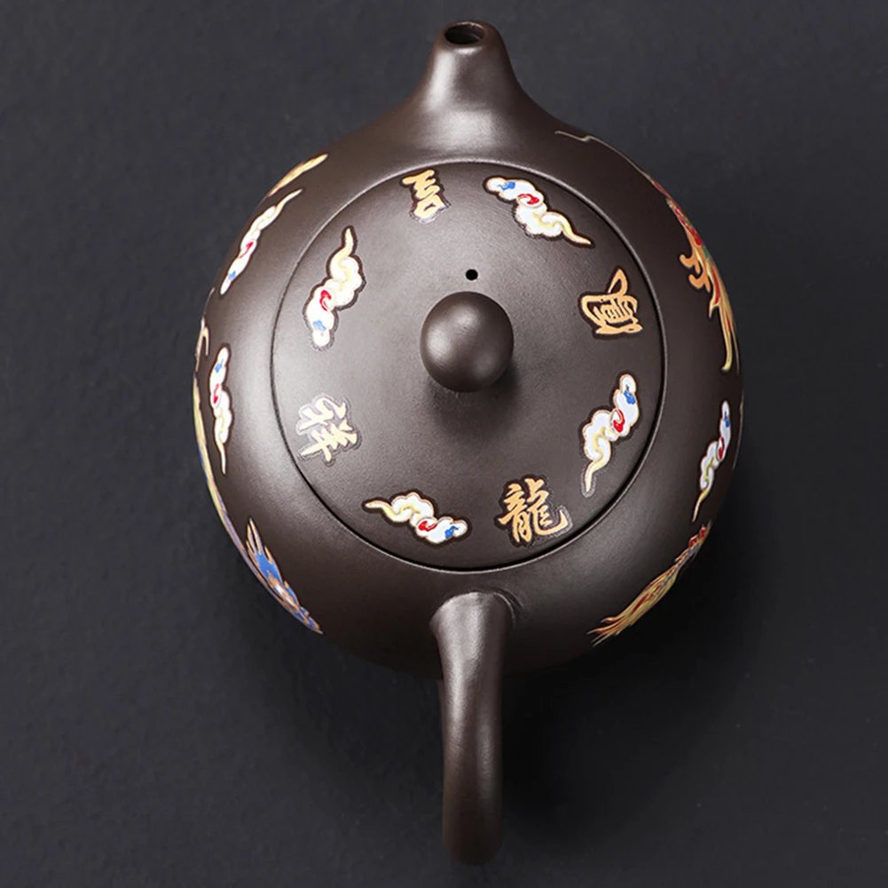 Heat changes color Zi Sha Pot 135/155/225/350ml Household Chinese Dragon and Phoenix Tea Pot and Tea Set upon Tea Infuser Heat changes color Zi Sha Pot 135/155/225/350ml Household Chinese Dragon and Phoenix Tea Pot and Tea Set upon Tea Infuser