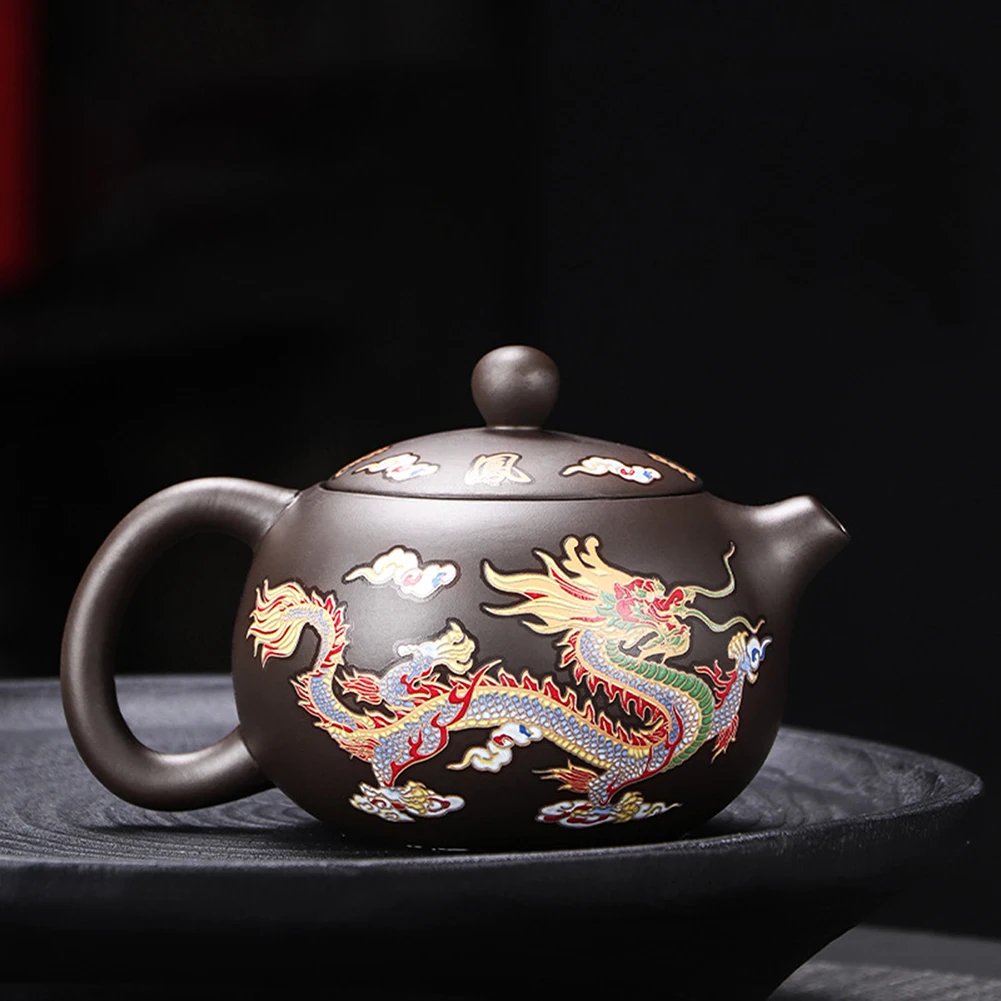 Heat changes color Zi Sha Pot 135/155/225/350ml Household Chinese Dragon and Phoenix Tea Pot and Tea Set upon Tea Infuser Heat changes color Zi Sha Pot 135/155/225/350ml Household Chinese Dragon and Phoenix Tea Pot and Tea Set upon Tea Infuser