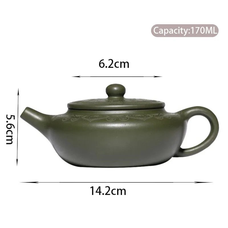 170ml Chinese Yixing Purple Clay Teapot Famous Hand-carved Tea Pot Tea Infuser Handmade Beauty Kettle Raw Ore Zisha Tea Set