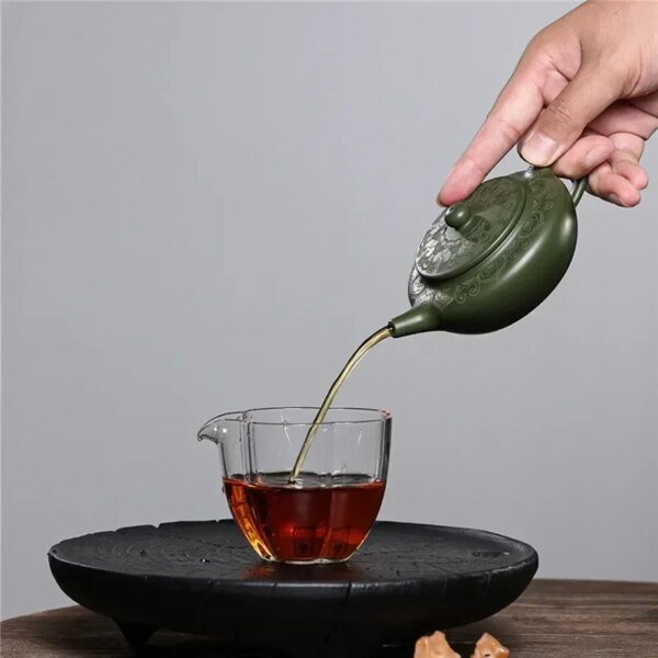 170ml Chinese Yixing Purple Clay Teapot Famous Hand-carved Tea Pot Tea Infuser Handmade Beauty Kettle Raw Ore Zisha Tea Set - Image 5