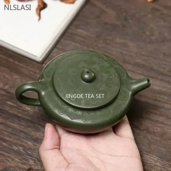 170ml Antique Yixing Purple Clay Teapot Raw Ore Green Mud Filter Tea Infuser Handmade Beauty Tea Pot Chinese Zisha Teaware - Image 3